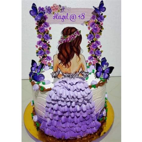 purple cake topper